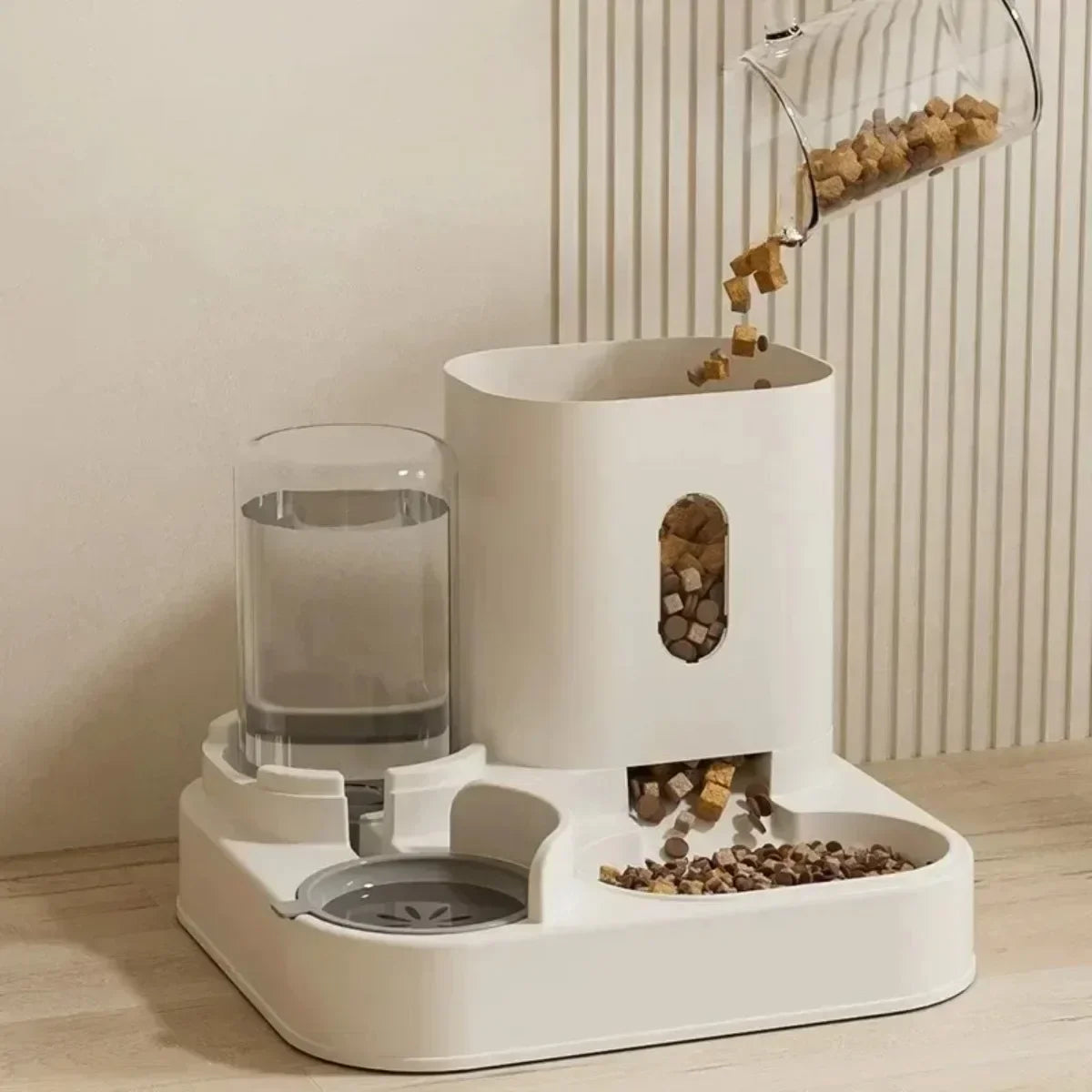 Small Pet Feeder With Water Fountain