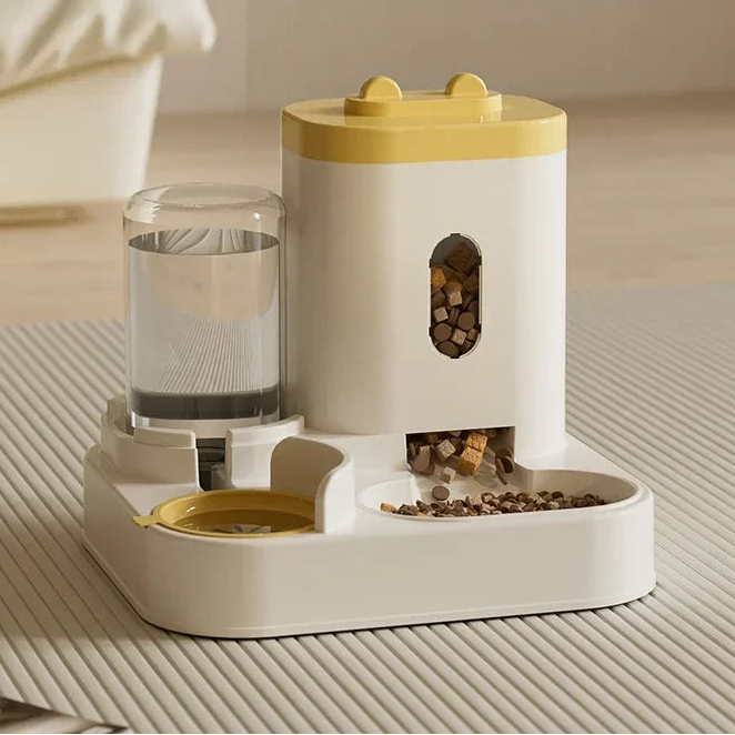Small Pet Feeder With Water Fountain