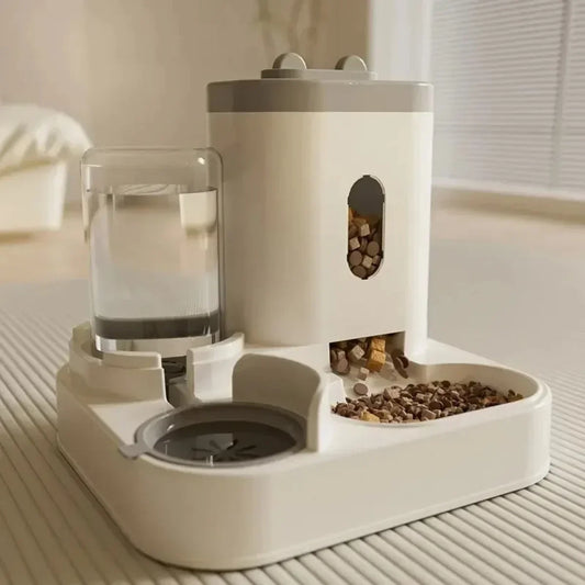 Small Pet Feeder With Water Fountain