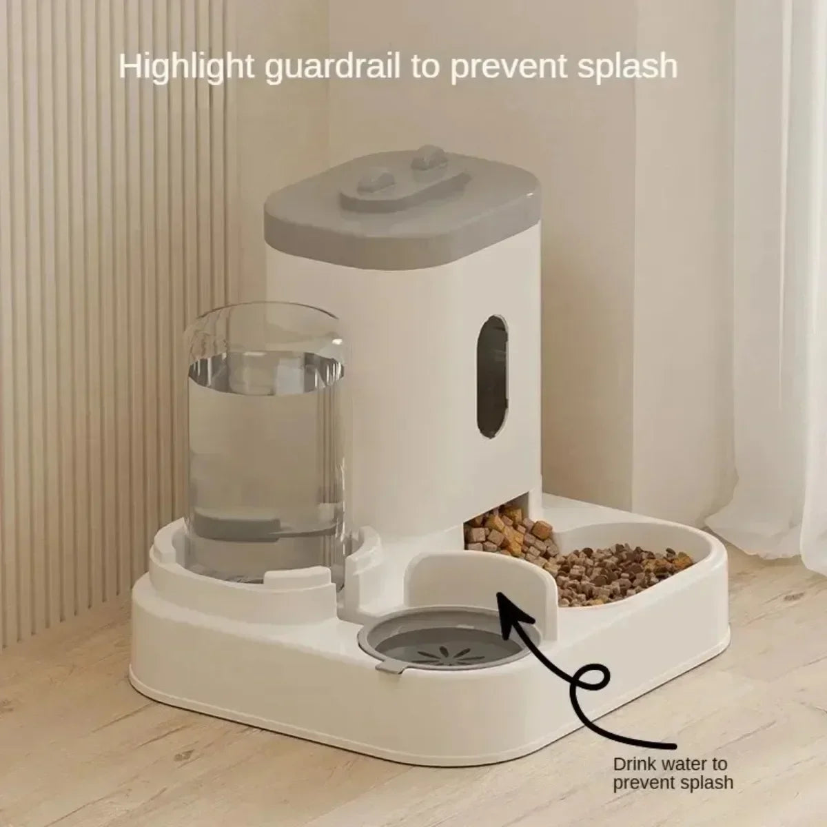 Small Pet Feeder With Water Fountain