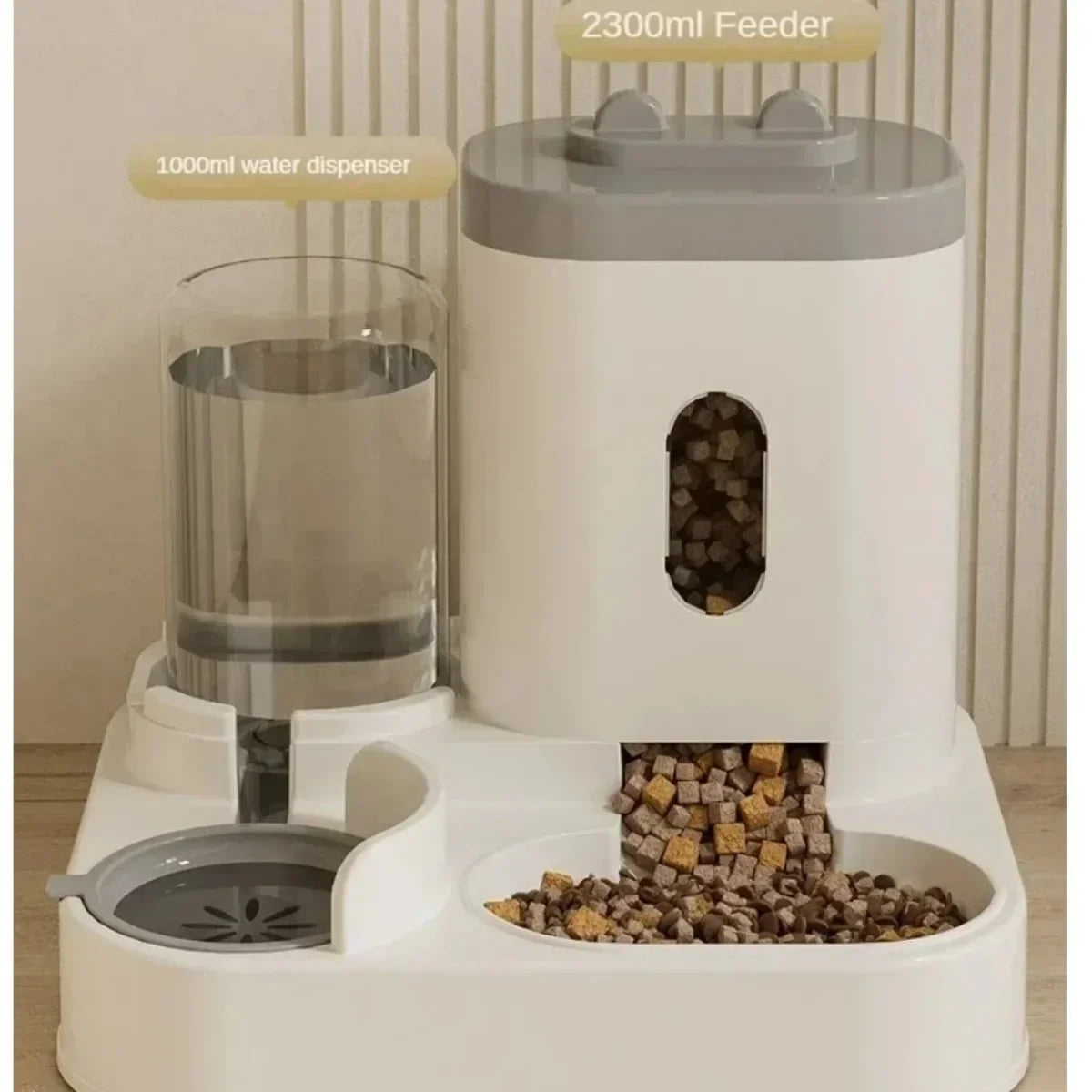 Small Pet Feeder With Water Fountain